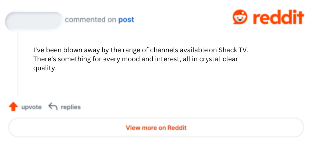 shack tv reddit review